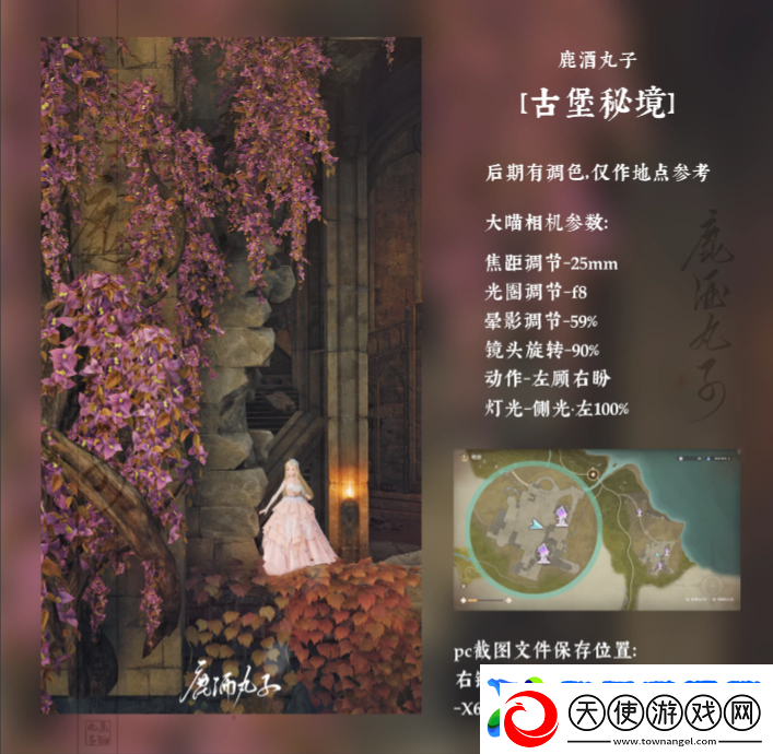 无限暖暖花海后的古堡拍照攻略