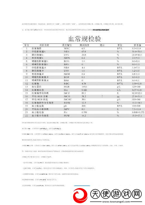 血RT检查怎样算正常