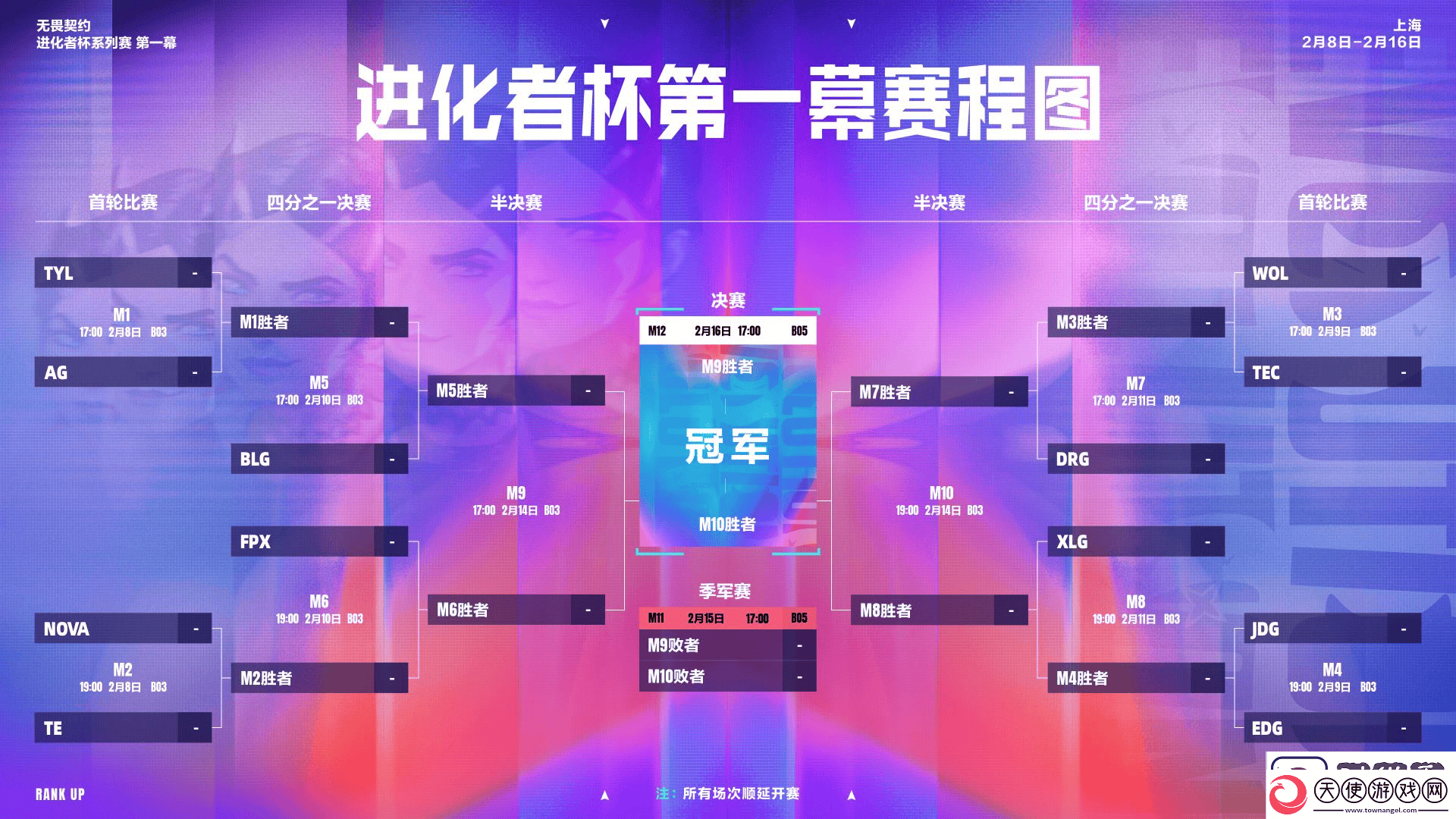 进化者杯第一幕赛程