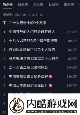 11月9日抖音热搜榜