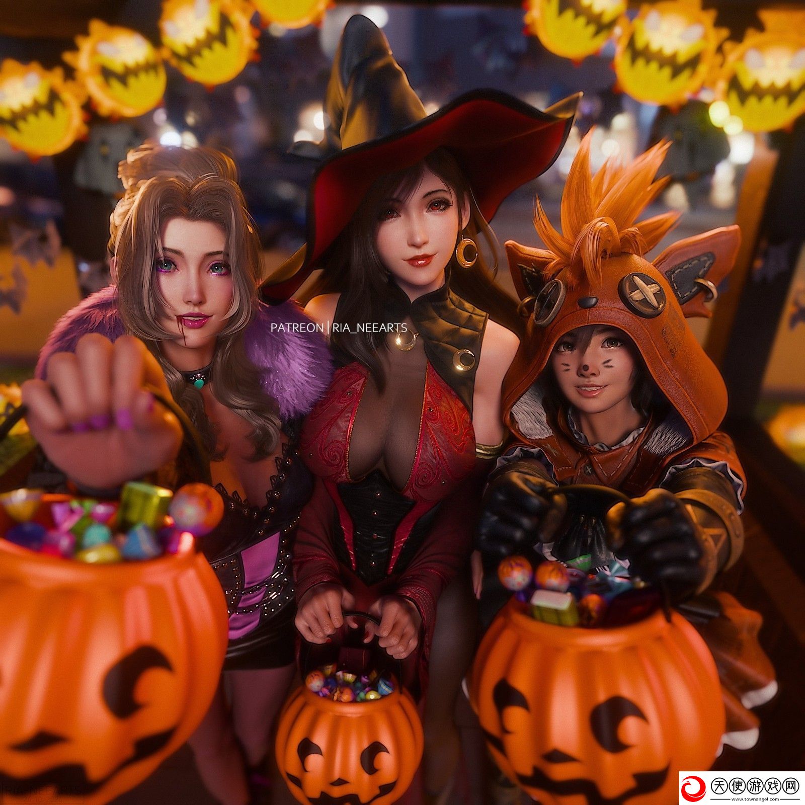 最终幻想7蒂法最新3D作品赏性感小女巫来了无限数码