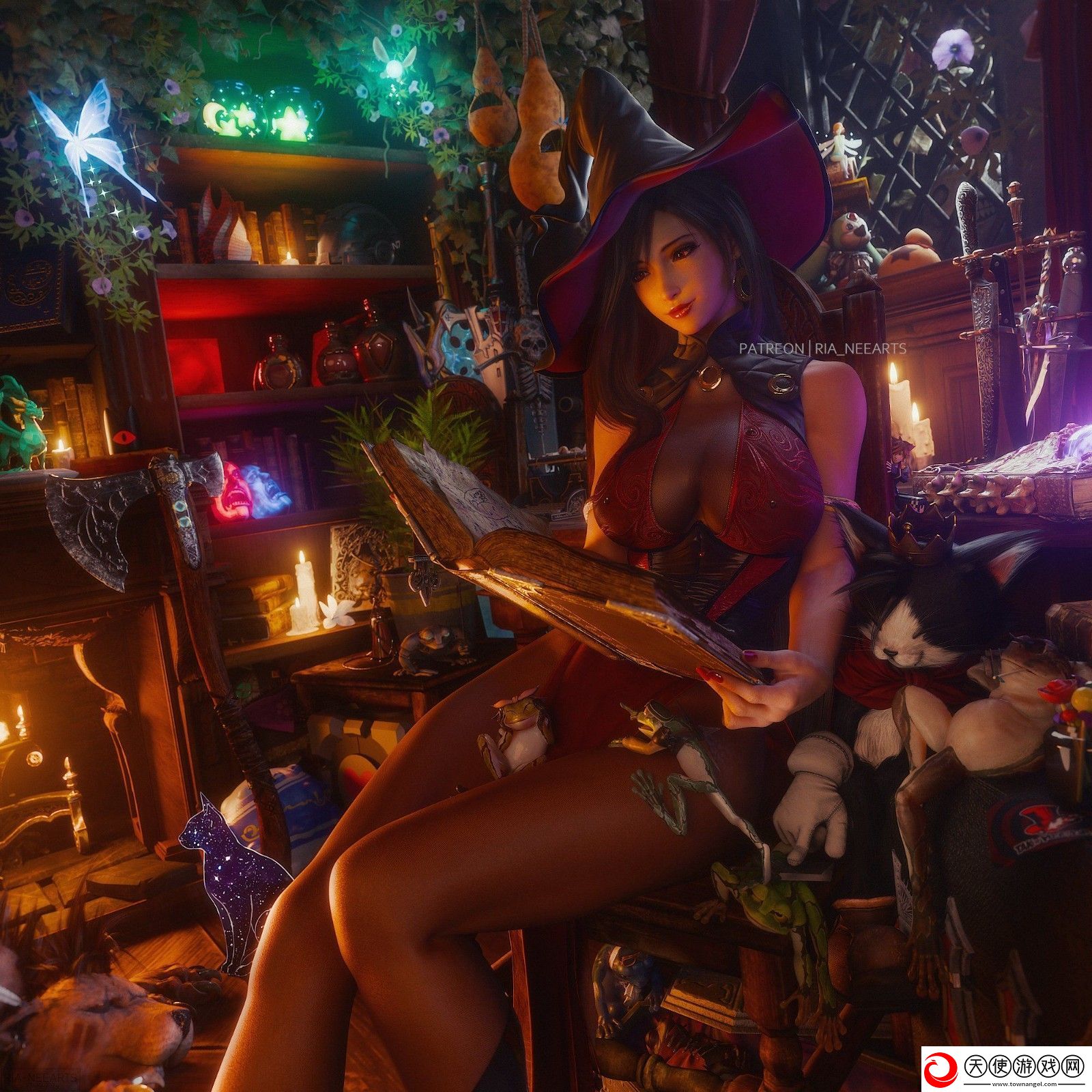 最终幻想7蒂法最新3D作品赏性感小女巫来了无限数码