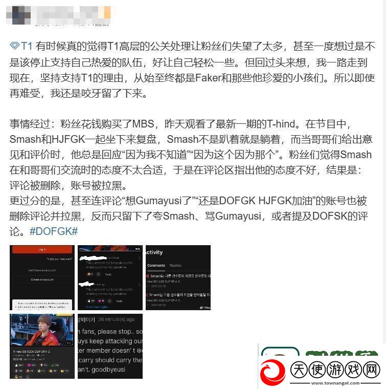 T1粉丝怒斥Smash复盘态度不端正