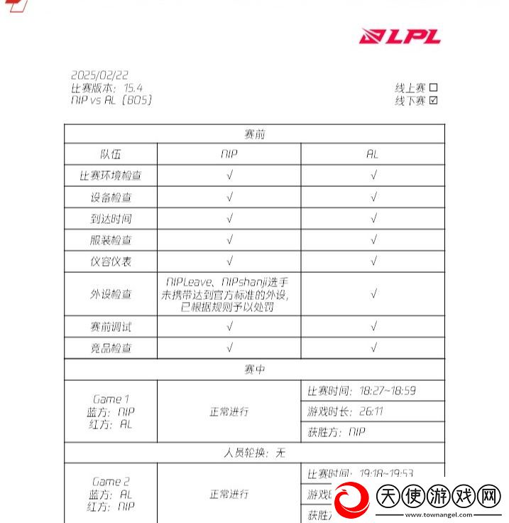 LPL裁判报告更新